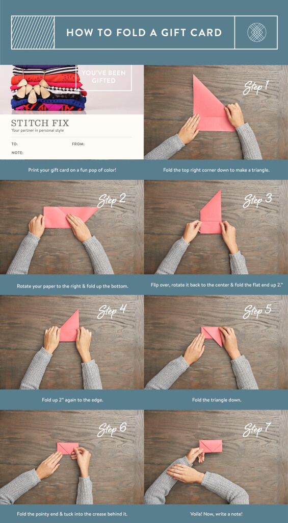 How to (Stylishly) Fold a Gift Card Stitch Fix Style
