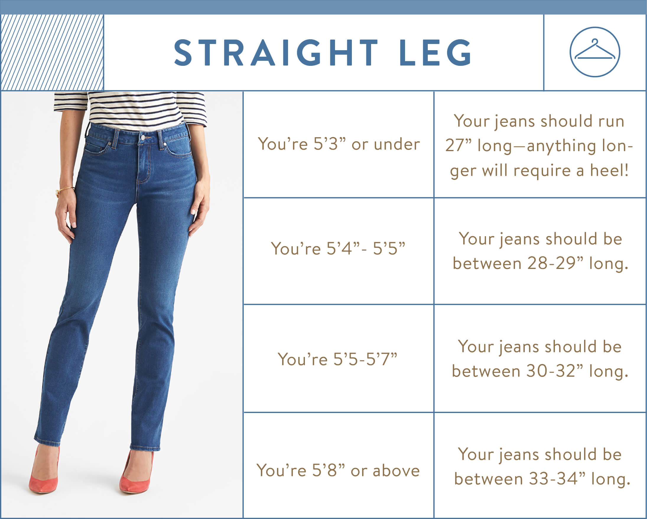 Legs Size Chart